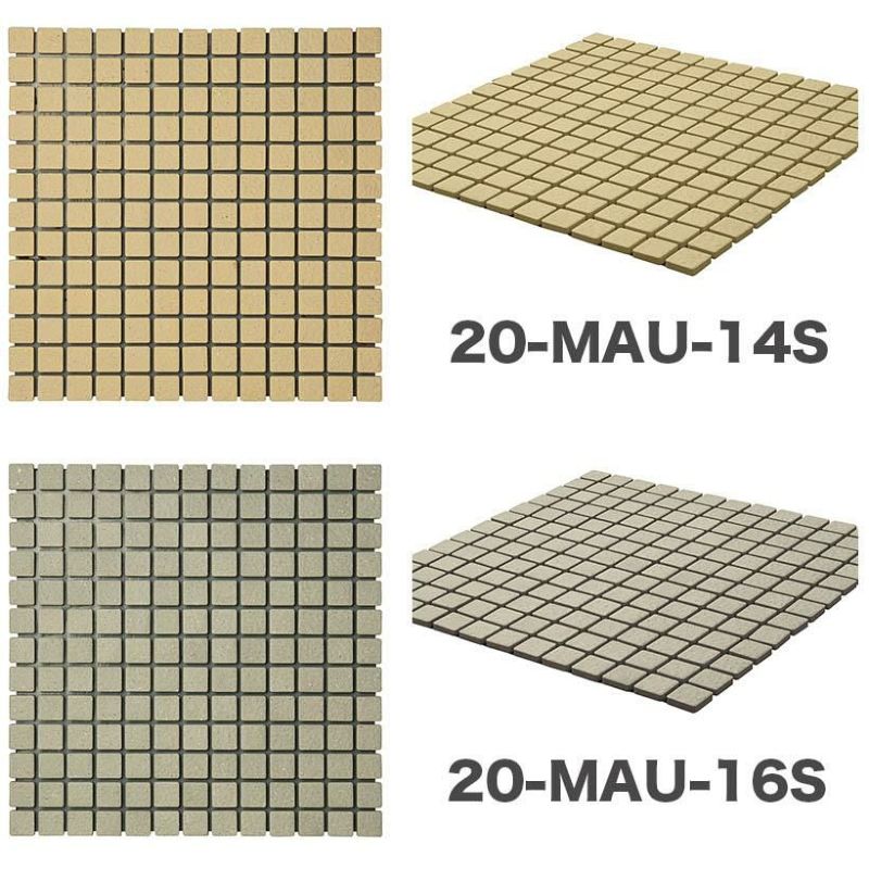 20mm角モザイクタイル 磁器質 無釉 表紙張り 床用 モザイクタイル シート張り 全20色 13列×13列 シート張り 日本製 タイル ショップたまがわ本店